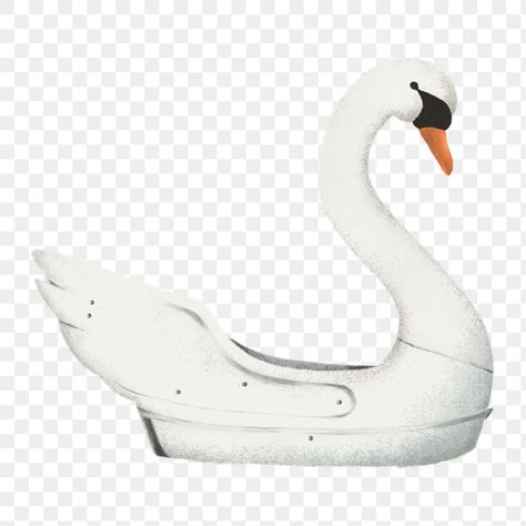 Swan Boat Illustration, Swan Illustration, Boat Png, Swan Boat, Boat Illustration, Boat Stickers, Png Aesthetic, Paddle Boat, Simple Illustration