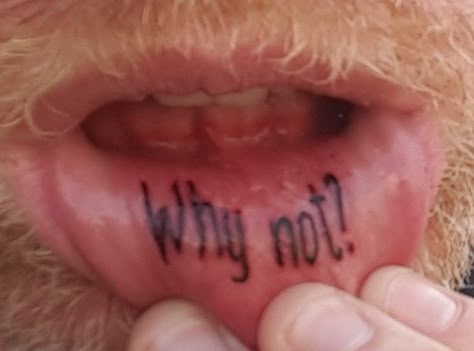 Lip Tats, Why Not Tattoo, Lip Tattoo Ideas, Inner Lip Tattoo, Diy Tattoo Permanent, Dragons Tattoo, Best Tattoo Ever, Tattoo Diy, Country Tattoos