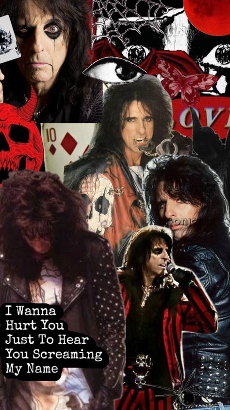 alice cooper #alicecooper Rock Collage, 70s Aesthetic, Alice Cooper, Animated Cartoons, Your Aesthetic, Connect With People, Creative Energy, Rock And Roll, Musician