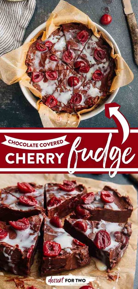 Chocolate Cherry Fudge, Cherry Fudge, Easy Fudge Recipe, Easy Impressive Dessert, Peppermint Dessert, Fudge Dessert, Chocolate Covered Cherry, Easy Fudge, Easy Chocolate Desserts