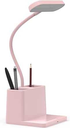 AXX Cute Desk Lamp, Pink Desk Light for Kids, Women, Teen Girls, LED Table Lamp for Bedroom Reading - Small, Rechargeable, Battery Operated, Adjustable - Office Accessories/College Essentials Cute Desk Lamp, Dream Dorm Room, Cheap Desk, Lamp Pink, Dream Dorm, Pink Lamp, Pink Desk, College Dorm Essentials, College Essentials