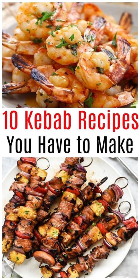 Veggies On A Stick, Easy Bbq Recipes, Grilled Kabob Recipes, Fruit Kebabs, Grilling Kabobs, Kebab Recipe, Grilled Salmon Recipes, Shish Kabobs, Doner Kebab