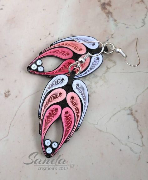 Quilling Design, Quilling Jewellery, Paper Quilling Earrings, Paper Quilling Tutorial, Quilled Earrings, Origami And Quilling, Paper Quilling Jewelry, Quilling Work, Quilled Jewellery