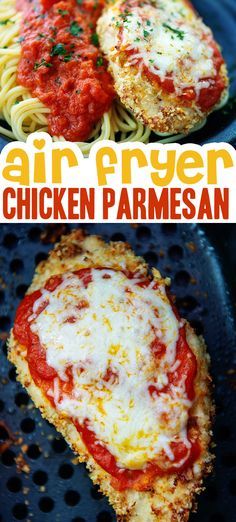 Air Fryer Chicken Parm, Homemade Chicken Parmesan, Air Fryer Chicken Parmesan, Air Fry Recipes, Air Fried Chicken, Air Fryer Recipes Chicken, Chicken Parm, Air Fryer Dinner Recipes, Air Fryer Healthy