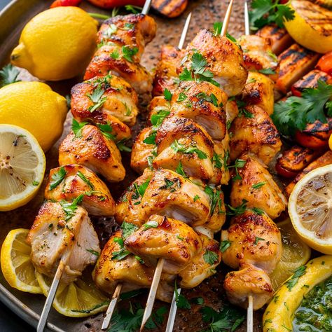 🍗🌟 Calling all chicken lovers! Today, we're diving into a world of deliciousness with our mouthwatering chicken recipes that will make your taste buds dance with joy!

Succulent Chicken & Lemon Skewers with zesty lemon marinade. Perfect for summer BBQs or quick dinners. Easy recipe with step-by-step guide.

https://deluxerecipe.com/recipe/chicken-lemon-skewers-recipe/?feed_id=692&_unique_id=667b17597c94c

#Food
#InstaFood
#FoodPorn
#Foodie
#FoodPhotography
#Yummy
#Delicious
#Foodstagram
#Food... Lemon Marinade, Chicken Lemon, Lemon Herb Chicken, Dinners Easy, Skewer Recipes, Quick Dinners, Colorful Vegetables, Lemon Herb, Citrus Chicken