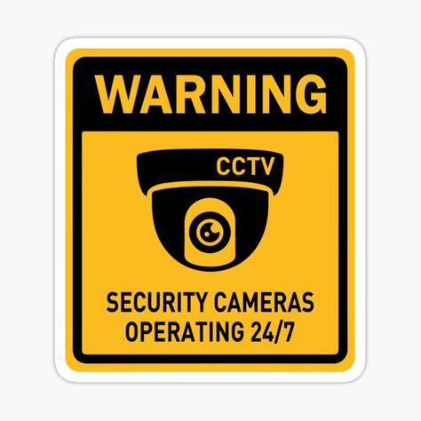 It is a warning sticker for your home or office. #cctvsticker #cctvsign #cctvcamerasign #cctvsignsticker #videosurveillancesign #securitysystemsign #securitysistemsticker #securitysurveillancesign Warning Sticker, Army Room, Sign Sticker, Cctv Surveillance, Cctv Security Cameras, Warning Sign, Security Surveillance, Video Surveillance, Cctv Camera