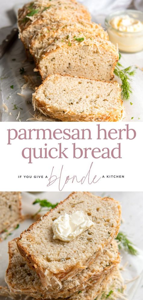 Herb Quick Bread, Savory Quick Bread, Quick Bread Recipe, Baked Recipes, Herb Bread, Baking Bread Recipes, Savory Bread, Savoury Baking, Quick Bread Recipes