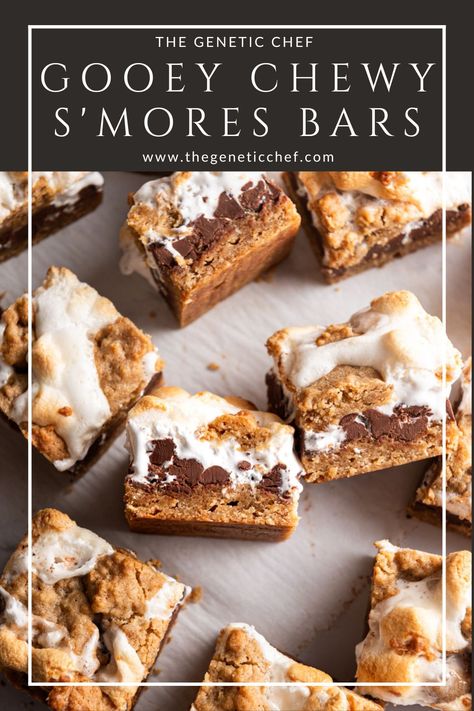 Smores Desserts For A Crowd, S’mores Squares, Marshmallow Graham Cracker Dessert, Smores Fudge Bars, Gooey Smores Bars, S’mores Chewy Cookie Bars, S’mores Cookie Cake, Dessert For Big Group, Easy Crowd Desserts