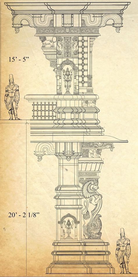 Temples In Tamilnadu, Kerala Temple Design, Ancient Indian Temples, Ancient Indian Architecture Temples, Indian Temple Architecture Drawing, Indian Sculpture Ancient Drawing, Prabhavali Design Sketch, Temple Architecture Sketch, Temple Illustration Indian