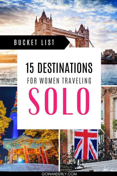 Explore the best solo travel destinations for single women. Unique Vacation Ideas, Best Times To Travel, Best Places For Women To Travel Solo, Traveling Mood Board, Best Solo Trips For Women In The Us, Travel Solo Woman, Solo Trip Aesthetic, Best Solo Trips For Women, Solo Trips For Women