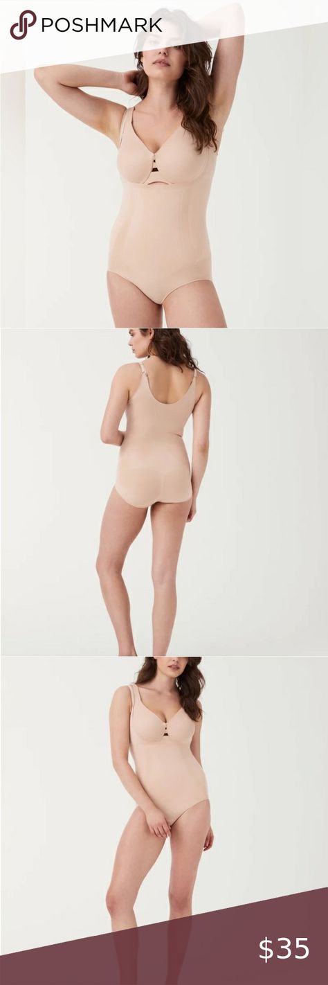 Spanx Soft Nude Beige OnCore Sculpting Open Bust Panty Bodysuit Size L Open Bust, Flat Stomach, Outfit Inspo, Plus Fashion, How To Wear, Dresses, Fashion Tips, Fashion Trends, Clothes Design