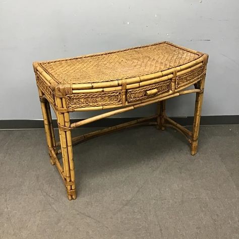 Charming little desk, vanity, or entryway table for the boho or tropical maximalist! Modern Mid-Century Modern Blonde Rattan 1-Drawer Writing Desk (40”W x 23”D x 31”H) Item Number: 16521-1 $350 Love it? Don’t miss out! You can purchase this item on our website (link in bio). Pro Tip: use the Item Number listed above to search for this exact product. Or come by our new store location anytime at 401 Elmira Road! We always love to see you 💖 • • • #mimisatticithaca #ithacany #shopsmallbusi... Maximalist Modern, Little Desk, Desk Vanity, Thrift Shop Finds, Love The Earth, Pro Tip, Modern Mid Century, Entryway Table, Reduce Reuse