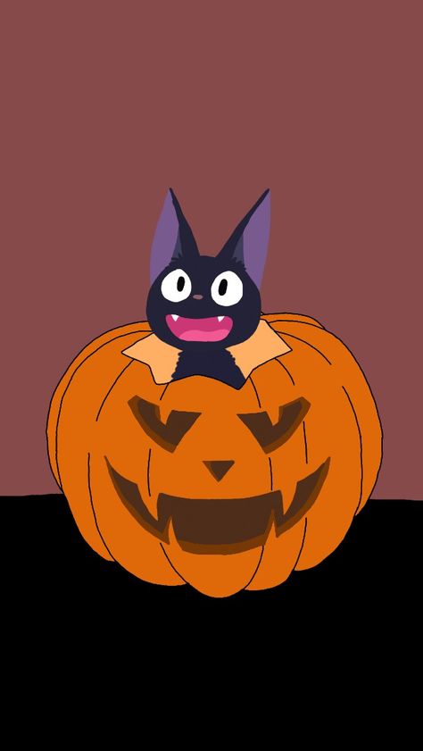 Studio Ghibli Halloween Art, Studio Ghibli Halloween Wallpaper, Gigi Kiki’s Delivery Service Wallpaper, Halloween Ghibli, Studio Ghibli Halloween, Kiki's Delivery Service Wallpaper, Ghibli Halloween, Cute Halloween Pfp, Ghibli Characters