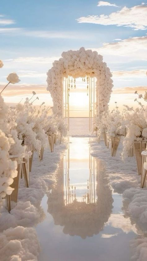 Angelic Wedding Theme, Heavenly Wedding Theme, Dream Wedding Reception, Starting A Family, Dream Beach Wedding, Wedding Venues Ideas, Dream Wedding Decorations, Wedding Planning Decor, Dream Wedding Venues