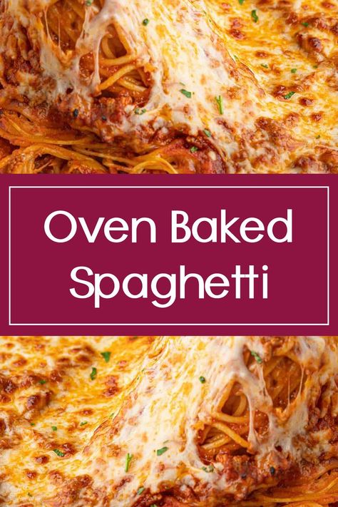 All Recipes Baked Spaghetti, Baked Spaghetti Fazolis, Oven Baked Spaghetti Recipe, Baked Spaghetti Recipes Easy, Easy Oven Meals Dinner Tonight, Spaghetti Parmesan Baked, Easy Delicious Spaghetti Recipe, Baked Spaghetti From Leftovers, Baked Spaghetti Uncooked Noodles