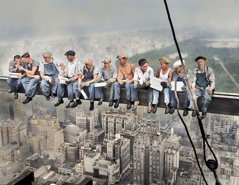 Lunch Atop A Skyscraper, Steel Worker, Banff Canada, Rockefeller Center, Construction Worker, Canvas Print Display, Salvador Dali, Affordable Wall Art, Great Big Canvas