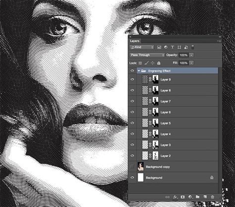 Learn Photoshop Illustration Tutorial, Engraved Illustration, Effect Photoshop, Photoshop Collage, Beginner Photo Editing, Engraving Illustration, Photoshop For Photographers, Photo Editing Photoshop, Illustration Style