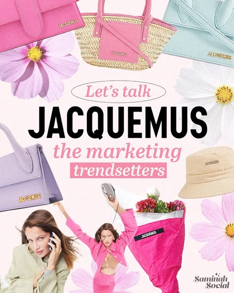 Jacquemus is a designer fashion brand that knows how to captivate their audience with creative & strategic marketing and their strong branding. They have a huge social media following and really know how to utilise it to get people talking, for example… (Click on the link to read on) Creative Marketing Campaign Social Media, Jacquemus Marketing, Social Media Graphics Inspiration, Creative Agency Social Media, Fashion Content Ideas, Fashion Marketing Campaign, Fashion Branding Design, Creative Social Media Post, Strong Branding