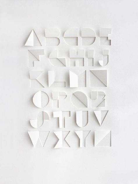 Cleverly Creative Handcrafted Typography Designs | Design & Paper Typography Alphabet, 타이포그래피 포스터 디자인, 3d Typography, Typography Poster Design, Creative Typography, Typography Letters, Typography Inspiration, Kirigami, Design Milk