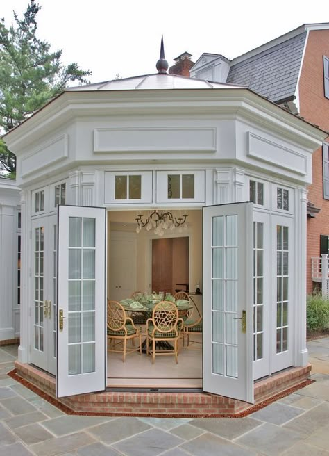 Exterior french doors home improvement patio design ideas dining room French Doors Exterior, Sunroom Designs, Dream House Interior, Dream House Exterior, House Goals, Dream House Decor, House Inspo, Dream Home Design, Patio Design