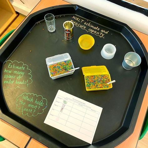 Wouldn't you love to play with this tuff tray?! 😍

#mathsdecor #classroomorganization #teacherlife🍎 #teachersofinsta #capacity #teachertribe #teachergram #iteach #iloveteaching #primaryteacher #primaryteaching #teacherresources #teacherideas #teachershare #teachergram #primaryschoolteacher #primaryteachers #primaryteacherlife #primaryteacheruk #ukteacher #year1teacher #ks1teacher #year1 #iteachyear1 #bonfireart #mathstufftray #tufftray #mathsobjectives #mathslearning #primarystarseducation Tuff Tray Ideas, Math Measurement, Primary School Teacher, Primary Teaching, Tuff Tray, Tray Ideas, Primary Teachers, Water Beads, Numeracy