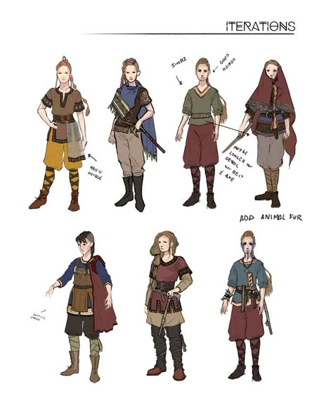 Viking Character Design, Vikings Costume, Viking Girl, Concept Art Landscape, Viking Character, Viking Clothing, Art Disney, Medieval Clothing, Drawing Clothes