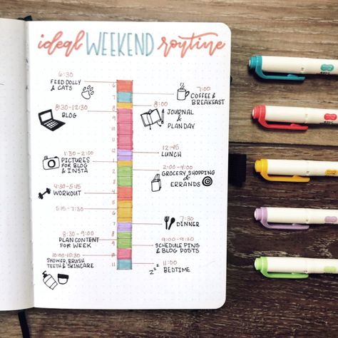 Ideal Daily Routine, Weekly Log, Notes Taking, Bullet Journal Set Up, Week Schedule, Blog Planning, Bullet Journal Ideas, Bullet Journal Notebook, Daily Page