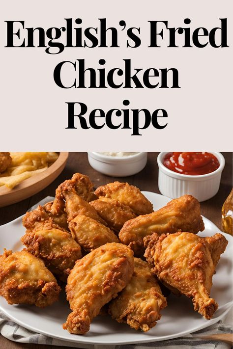 English fried chicken is a crispy and flavorful dish featuring tender chicken pieces coated in a seasoned flour mixture, then deep-fried to golden perfection. This recipe typically includes herbs, spices, and sometimes buttermilk for extra flavor and tenderness. It’s a beloved comfort food, often served with sides like mashed potatoes or coleslaw. Chicken Cottage, Oven Fried Chicken Recipes, Hot Chicken Sandwiches, Comfort Food Chicken, Chicken Milk, Nashville Hot Chicken, Fried Chicken Recipe, Deep Frying Pan, Cottage Cheese Recipes