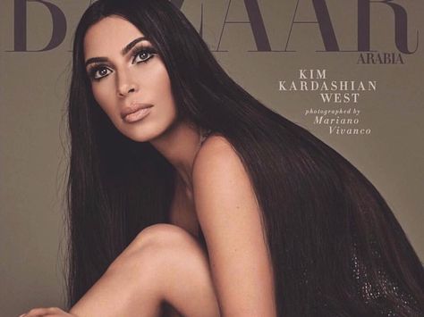 Kim Kardashian looks exactly like Cher on the cover of a magazine ... Kim Kardashian Long Hair, Kim Kardashian Magazine, Covergirl Makeup, Bazaar Magazine, Cover Girl Makeup, Vegan Bag, Kim Kardashian West, Hollywood Gossip, Fashion Cover