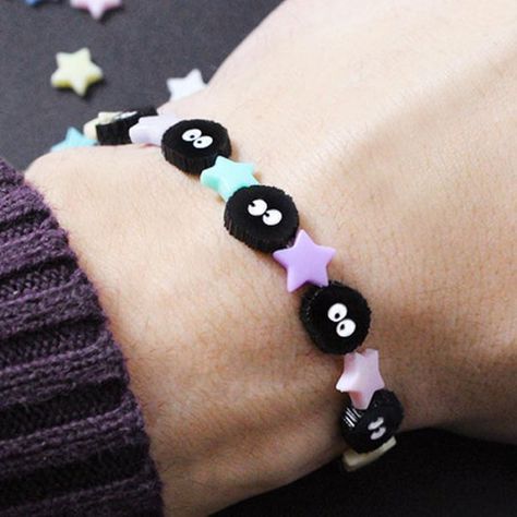 Shut Up And Take My Yen | Studio Ghibli BraceletsStudio Ghibli Bracelets - Shut Up And Take My Yen Studio Ghibli Party, Movies Animated, Studio Ghibli Crafts, Soot Sprite, Japan Jewelry, Kawaii Jewelry, Ball Bracelet, Howls Moving Castle, Acrylic Charms