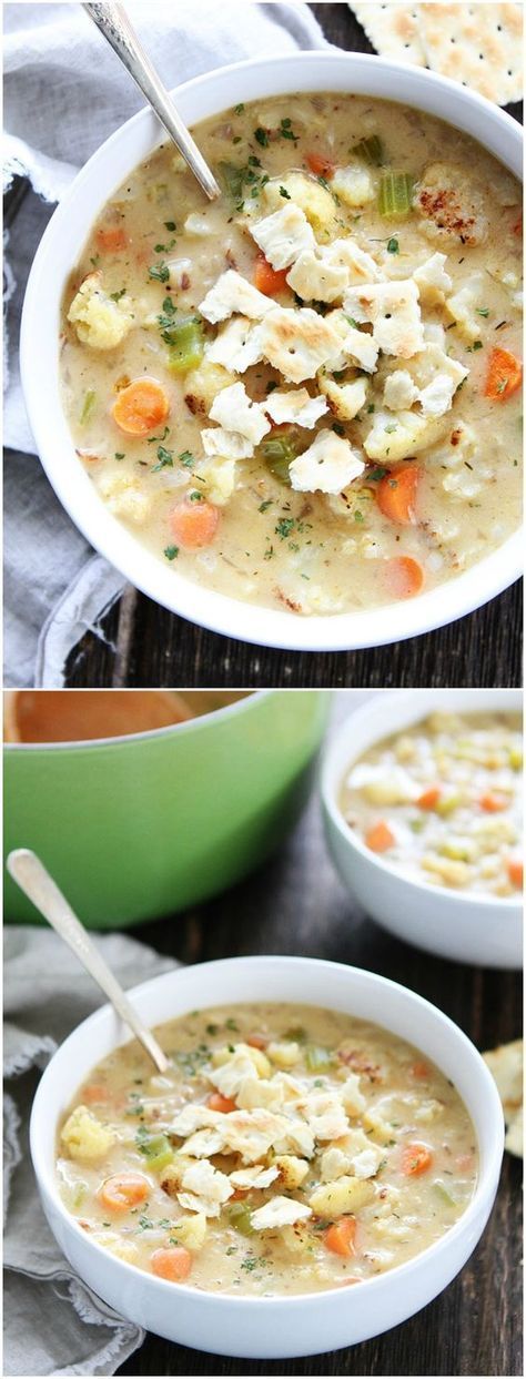 Creamy Roasted Cauliflower Chowder Recipe on twopeasandtheirpod.com Warm up with a bowl of this comforting and delicious chowder! Roasted Cauliflower Chowder, Cauliflower Chowder, Chowder Recipe, Creamy Cauliflower, Savory Soups, Chowder Recipes, Soup And Sandwich, Cauliflower Recipes, Roasted Cauliflower