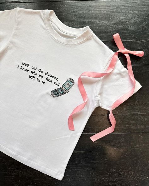 bestselling taylor swift baby tees this week🫶🏼 #taylorswift #swiftie #erastouroutfits Taylor Swift Baby Tee, Embroidery Studio, White Baby Tee, Baby Tees, Small Baby, Black Thread, Cotton Baby, Eras Tour, Baby Tee