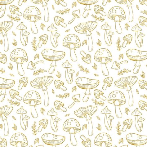 Free vector engraving hand drawn mushroo... | Free Vector #Freepik #freevector #mushroom-background #mushroom-pattern #hand-drawn-background #colorful-pattern Mushroom Background, Fantasy Tree, Mushroom Pattern, Watercolor Red, Mushroom Decor, Wild Nature, Logo Sticker, Printable Stickers, Cartoon Illustration