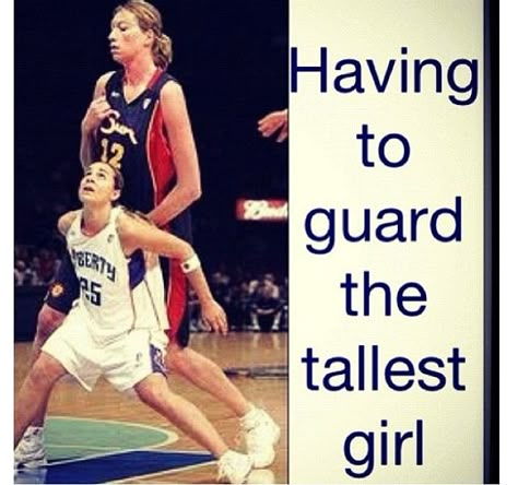 I had a really short girl on my team who would some how always ended up guarding the tallest girl... and she was really good at it! Funny Basketball Memes, Ball Quotes, Basketball Quotes Inspirational, Basketball Problems, Basketball Motivation, Basketball Memes, Funny Sports Memes, I Love Basketball, Basketball Workouts