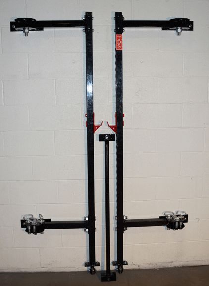 Modern Garage Gym, Small Gym Ideas, Diy Folding Squat Rack, Garage Gym Ideas Layout, Squat Rack Diy, Garage Gym Folding Rack, Power Rack Garage Gym, Garage Gym Design, Crossfit Garage Gym