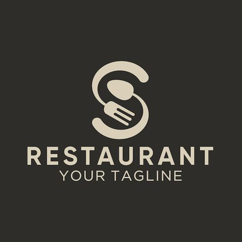 Letter s restaurant spoon and fork logo | Premium Vector #Freepik #vector #fork #dish #dinner #plate Spoon And Fork Logo Design, Premium Restaurant Logo, Dishes Logo Design, Spoon Logo Design, Restaurant Logos Design, Spoon And Fork Logo, Restaurant Logo Design Branding, Creative Restaurant Logo, Restaurant Brand Design