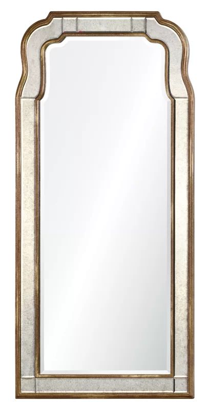 Rosdorf Park Bannan Full Length Mirror | Wayfair Antiqued Mirrors, Gold Leaf Mirror, Antique Mirror Frame, Wood And Mirror, Silver Antique Mirror, Mirror Detail, Antique Gold Mirror, Powder Room Mirror, Austin House