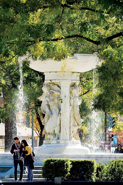 Dupont Circle proper, the traffic circle/park that defines the neighborhood, is a good people-watching spot. Photograph by Philip Scalia/Alamy. Washington Dc Aesthetic Friends, Georgetown Washington Dc Aesthetic, Aesthetic Washington Dc, Washington Dc Vacation, Dc Vacation, Dupont Circle Washington Dc, Washington Dc Smithsonian Museums, Dupont Circle, 2024 Aesthetic