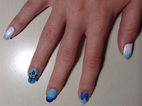 Percy Jackson Inspired Nails, Percy Jackson Nail Art, Theatre Nails, Percy Jackson Nails, Fancy Things, Walker Scobell, French Acrylic Nails, Disney Nails, Aesthetic Stuff