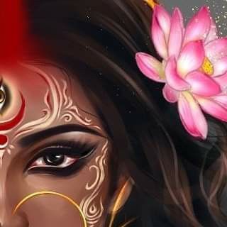 Maa Kalratri Drawing, Parvati Goddess Art Paintings, Devi Durga Drawing, Indian Goddess Kali Art, Durga Maa Eyes, Durga Goddess Art, Mahakali Painting, Parvati Goddess Art, Kali Maa Painting