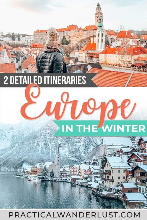 TWO detailed winter Europe travel itineraries! The 2-week Northwestern Europe itinerary for winter takes you from Copenhagen to Bremen to Amsterdam to Bruges to Brussels. The Central Europe winter itinerary takes you from Vienna to Hallstatt to Cesky Krumlov to Prague. From Christmas Markets to castles, these Europe travel itineraries have it all! #Europe #WinterTravel Europe In The Winter, Northwestern Europe, Europe In Winter, Bucket List Europe, Europe Winter Travel, Europe Itinerary, Germany Trip, Winter Travel Destinations, Europe Trip Itinerary