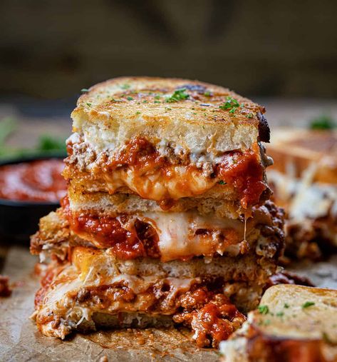 Lasagna Grilled Cheese, Ricotta Spread, Kielbasa And Potatoes, Chicken Parmesan Sliders, Tender Roast Beef, Chili Lime Chicken, French Dip, Andouille Sausage, Roasted Salmon