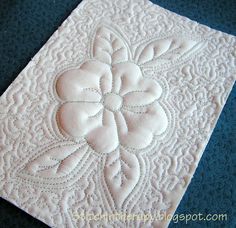 Trapunto Patterns, Free Motion Embroidery Tutorial, Quilts Floral, Aplique Quilts, Cloth Projects, Trapunto Quilt, Dear Jane Quilt, Free Motion Quilting Patterns, Machine Quilting Patterns