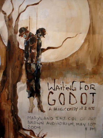 Waiting For Godot Art, Waiting For Godot Poster, Interesting Posters, Waiting For Godot, Fail Better, Teaching Literature, Time Loop, Second Semester, Samuel Beckett