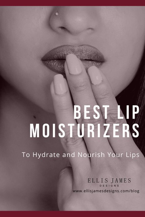 Our top 3 picks for the best lip moisturizers are here! Your lips need TLC, too! Hydrate and moisturize your lips with these, no matter what the weather. | Best Lip Moisturizing Lip Balm for Dry Lips | Pretty Lip Balms for Smoother Lips | The Best Hydrating Drug Store Lip Moisturizer | Best Moisturizing Lip Balms for Dry Lips | Best Lip Balms for Baby Soft Lips | Lip Moisturizer for Dry and Chapped Lips | #BestLipMoisturizers #makeupreview #founditonamazon #ellisjamesdesigns Best Moisturizing Lip Balm, Best Lip Moisturizer, Lipcare Skincare, Best Lip Balms, Smoother Lips, Very Dry Lips, Burts Bees Lip Balm, Natural Makeup Tips, Best Lip Balm