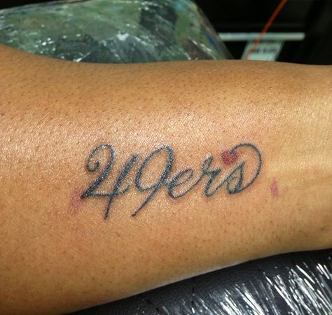 My NINER ink! Small 49ers Tattoo, 49ers Tattoo For Women, 49ers Tattoo Ideas, Sf 49ers Tattoos, 49er Tattoos For Women, 49er Tattoos, 49ers Tattoo, San Francisco 49ers Drawings, Niners Girl