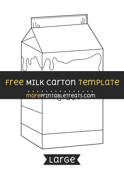 Free Milk Carton Template - Large Cricut Milk Carton, Milk Carton Template Free Printable, Milk Box Template Free Printable, Paper Milk Carton Template, Milk Template, Milk Box Template, Milk Carton Template, Kids Tea Party, Cookies Theme