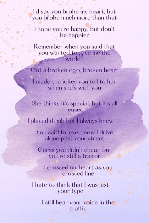 Olivia Rodrigo Lyrics as Instagram Captions Inspiration Cool Song Lyrics, Song Lyrics Captions For Instagram, Song Lyrics Drake, Ariana Grande Songs Lyrics, Instagram Captions Songs, Song Lyrics Captions, Olivia Rodrigo Lyrics, Olivia Rodrigo Aesthetic, Lyrics Captions