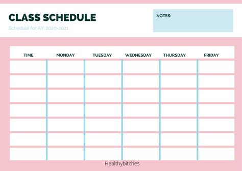 Free printable blank class schedule template. Ideal for students who want structure. Handy but also very cute. Cute School Timetable Printable, Schedule For Students, Study Timetable Template Free Printables, Time Table Aesthetic, School Timetable Template Aesthetic, Cute Schedule Templates, School Schedule Templates Aesthetic, Time Table Design, Blank Schedule Template