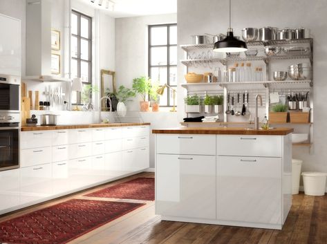 Kitchen - Find All Products, Inspiration & Ideas Ikea Ringhult Kitchen, Ringhult Kitchen, Ikea Ringhult, Ikea Kitchen Inspiration, Modern Konyhatervezés, Ikea Metod Kitchen, Kitchen Island Tops, Ikea Kitchen Design, Ikea Kitchen Cabinets